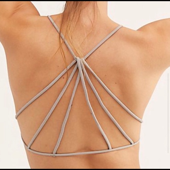 Free People Strappy Back Bra Dove Grey XS/S or M/L - Picture 3 of 3